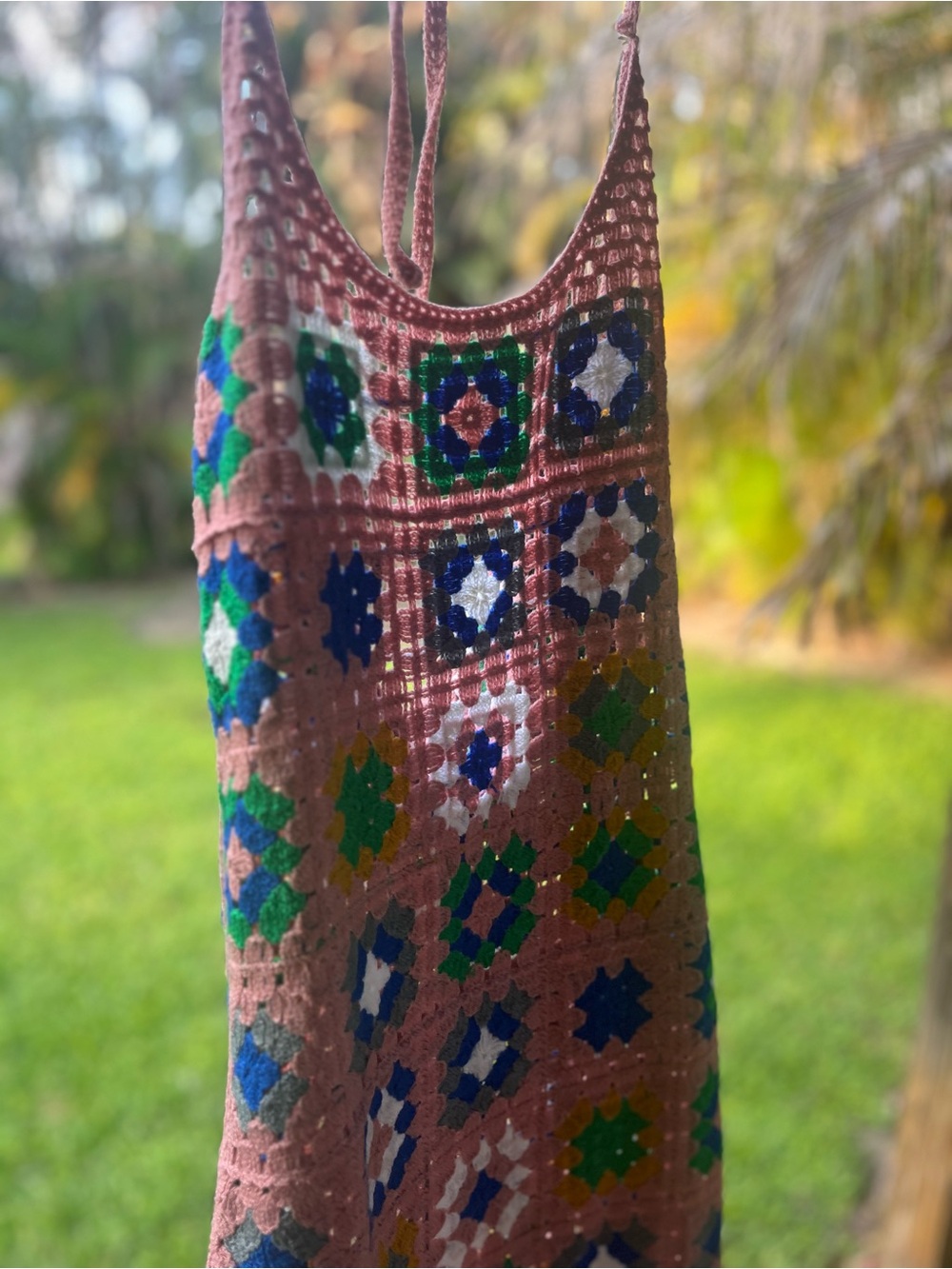 Handmade Crochet Halter Dress